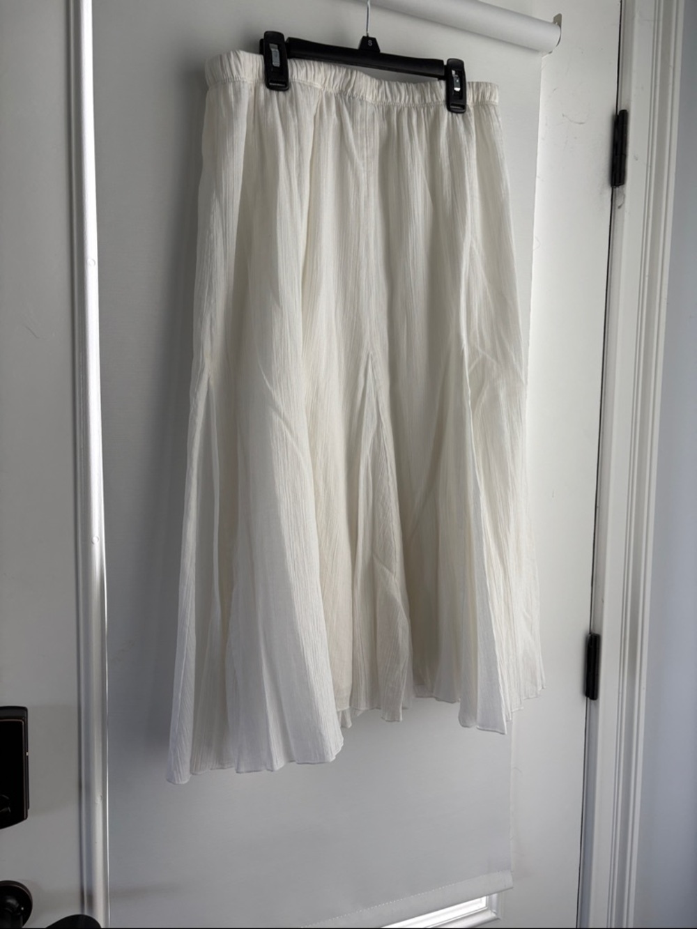 Alfred Dunner White Lined Gauze Maxi Skirt - Picture 4 of 8